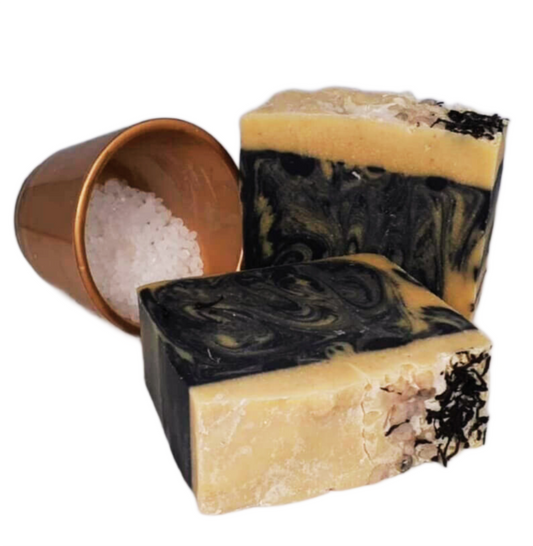 Black Sesame Matcha Natural Soap - Antioxidant Detox Bar for Even-Toned Skin