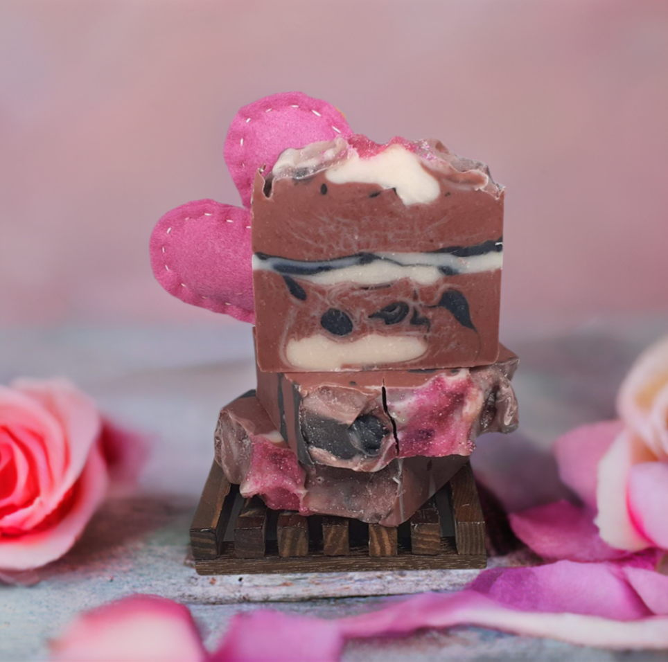Spellbound Soap - Enchanting Rose Clay & Charcoal Detox Bar for Dry Skin