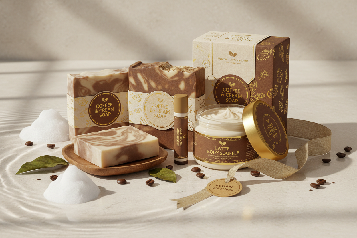 coffee latte skincare bundle